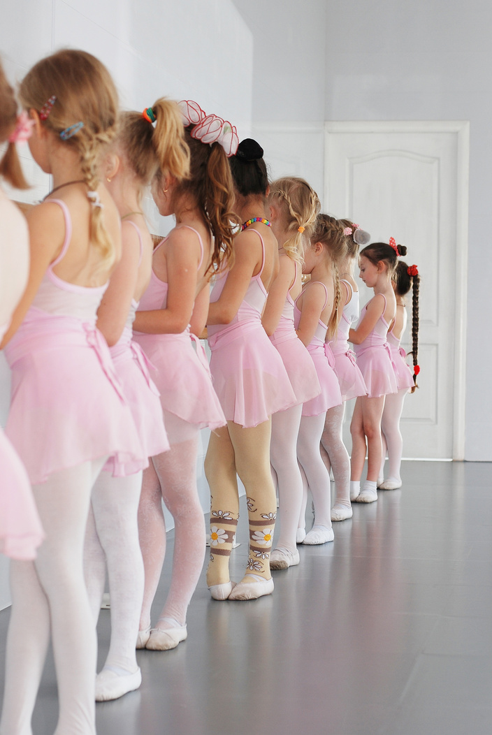 Girls in a Ballet Class